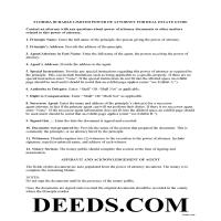 Calhoun County Durable Limited Power of Attorney for Real Estate Guide Page 1