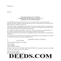Charlotte County Power of Attorney Form Page 1