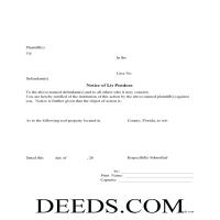 Charlotte County Lis Pendens Form Page 1