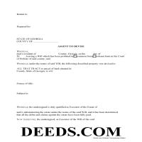 Gwinnett County Assent to Devise Form Page 1