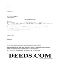 Atkinson County Assent to Devise Form Page 1