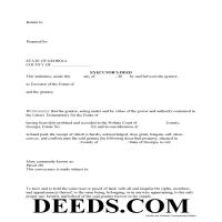 Coffee County Executor Deed Form Page 1
