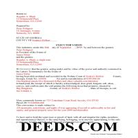 Coffee County Completed Example of the Executor Deed Document Page 1