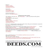 Rockdale County Completed Example of the Administrator Deed Document Page 1