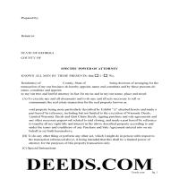 Mcduffie County Special Power of Attorney Form for the Sale of Property Page 1