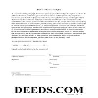 Walton County Waiver of Borrowers Rights Form Page 1