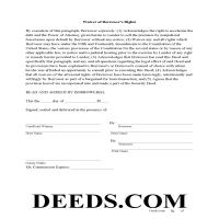 Terrell County Waiver of Borrowers Rights Form Page 1