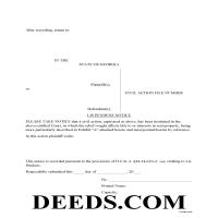 Putnam County Lis Pendens Form Page 1