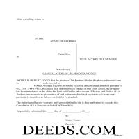 Putnam County Lis Pendens Discharge Form Page 1