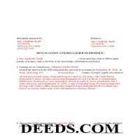 Habersham County Completed Example of the Disclaimer of Interest Document Page 1