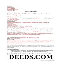 Ohio County Completed Example of the Executor Deed Document Page 1