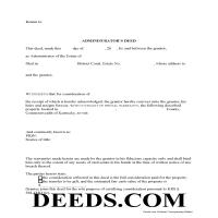 Trimble County Administrator Deed Form Page 1