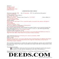 Lee County Completed Example of the Administrator Deed Document Page 1