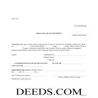 Bourbon County Lis Pendens Release Form Page 1