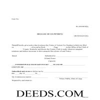 Lis Pendens Release Form Page 1