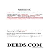 Graves County Completed Example of the Disclaimer of Interest Document Page 1