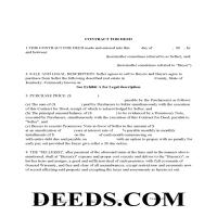 Hopkins County Contract for Deed Form Page 1