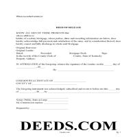 Ballard County Deed of Release Form Page 1