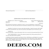 Baltimore City Appointment of Substitute Trustee Form Page 1