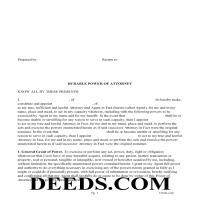Lowndes County General Durable Power of Attorney Form Page 1