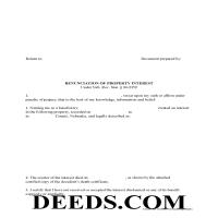 Disclaimer of Interest Form Page 1