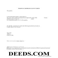 Mckinley County Personal Representative Deed Form Page 1