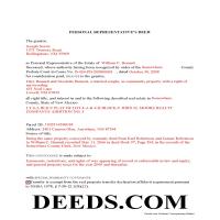 Sierra County Completed Example of the Personal Representative Deed Document Page 1