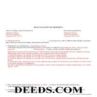 Completed Example of the Disclaimer of Interest Form Page 1