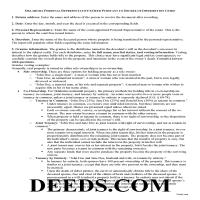 Personal Representative Deed of Distribution Guide Page 1