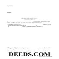 Disclaimer of Interest Form Page 1