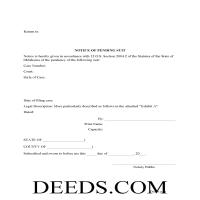 Notice of Pending Suit Form Page 1
