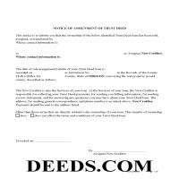 notice of assignment of deed of trust