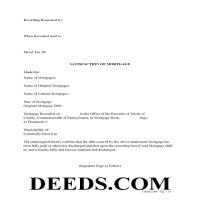 Lancaster County Satisfaction of Mortgage Form Page 1