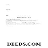Gibson County Release of Deed of Trust Form Page 1