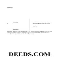 Wayne County Lien Lis Pendens Form Page 1
