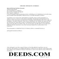 Madison County Special Power of Attorney for the Purchase of Property Page 1