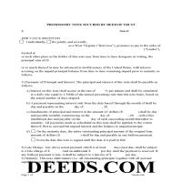 Summers County Promissory Note Form Page 1