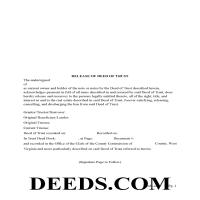 Hampshire County Release of Deed of Trust Form Page 1