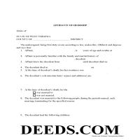 Wood County Affidavit of Heirship Form Page 1