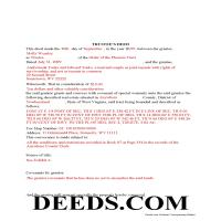 Completed Example of the Trustee Deed Document Page 1