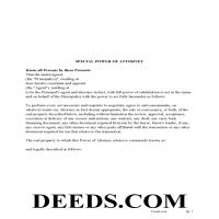 Special Power of Attorney Form for the Sale of Property Page 1