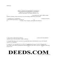 Disclaimer of Interest Form Page 1