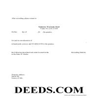 Warranty Deed Form Page 1