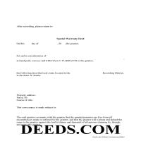 Special Warranty Deed Form Page 1