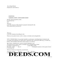 Release of Easement / Right of Way Form Page 1