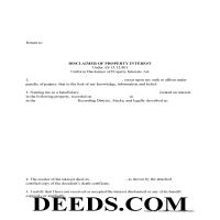 Disclaimer of Interest Form Page 1
