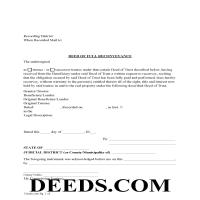 Deed of Full Reconveyance Form Page 1