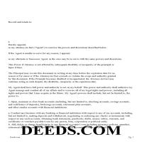 Durable Power of Attorney Form Page 1