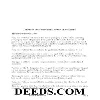 Power of Attorney Form Page 1