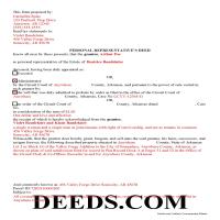 Completed Example of the Personal Representative Deed Document Page 1